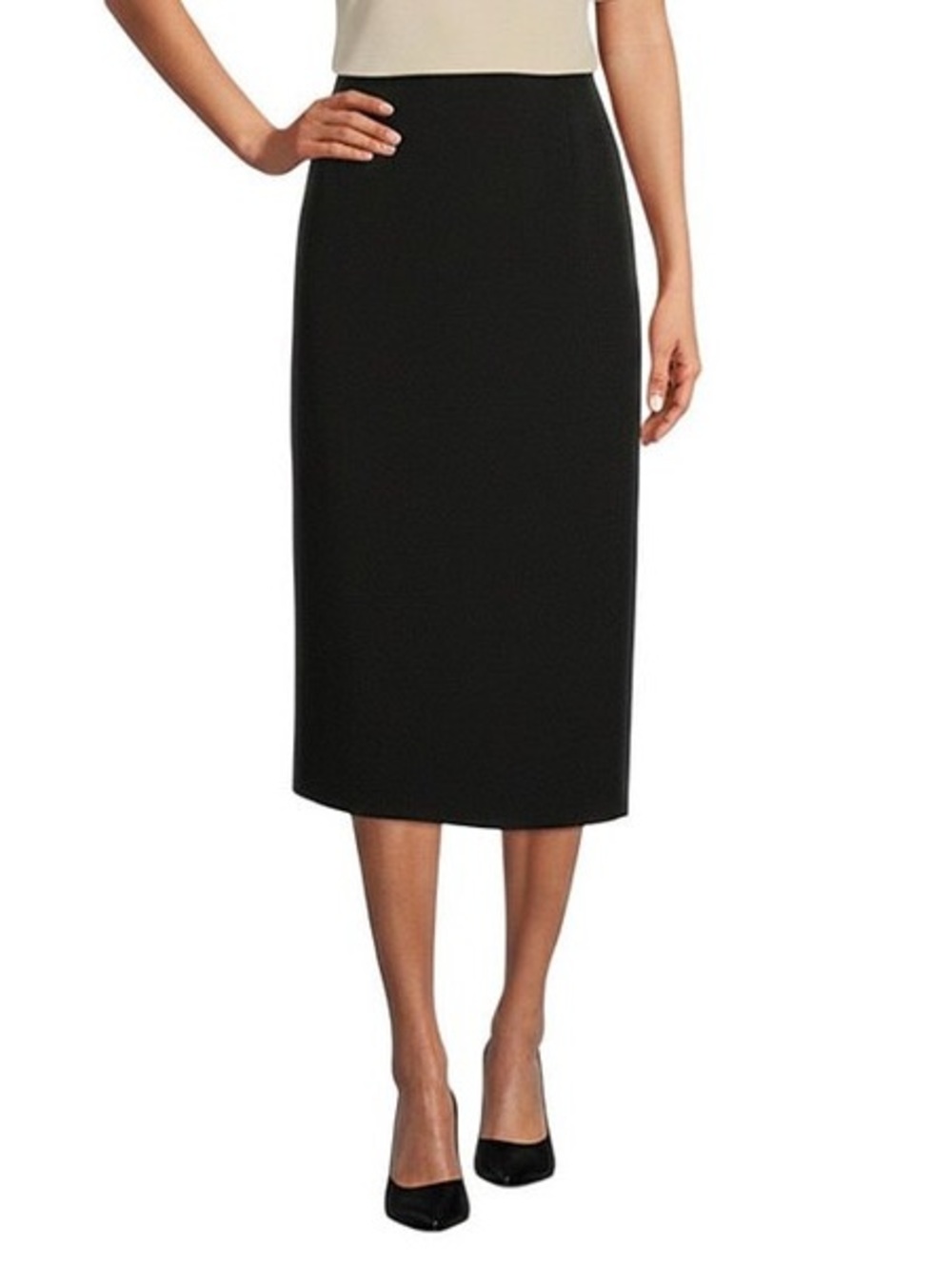 Preston & York Midi Black Pencil Skirt